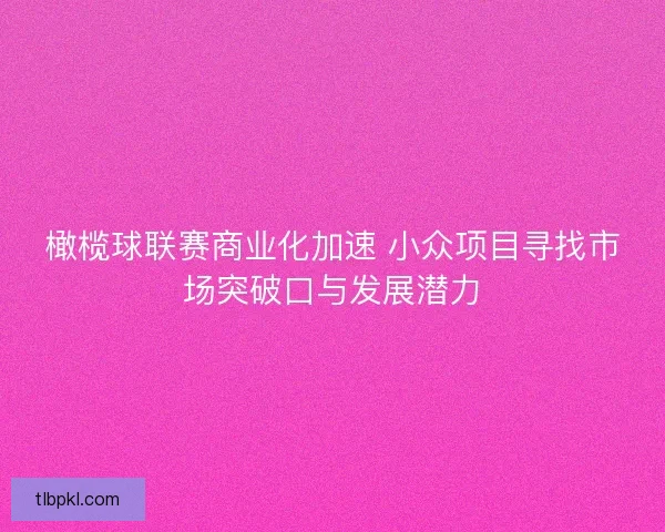 橄榄球联赛商业化加速 小众项目寻找市场突破口与发展潜力